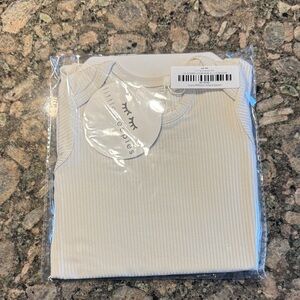 Little Sleepies Ivory Ribbed Infant Gown